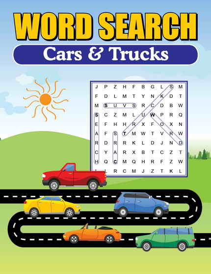 Cars & Trucks Word Search Puzzle Book