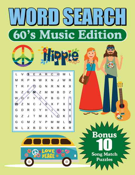 60's Music Word Search Puzzle Book